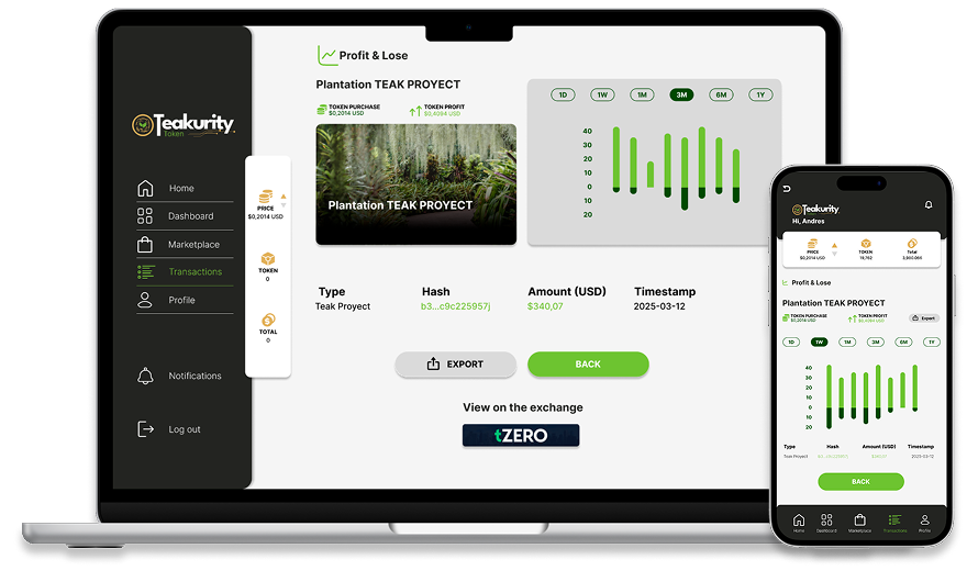 TEAK App Interface